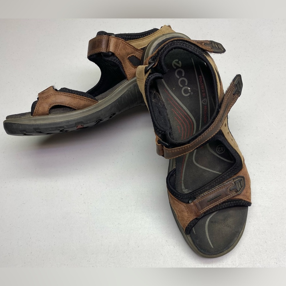 Ecco BRN/TAN Outdoor Athletic Sandals, 42/10 Summer